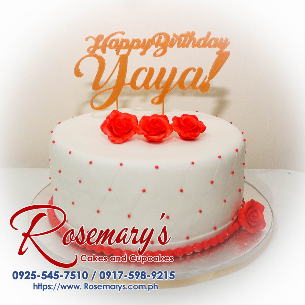 1 Layer Cake with Custom 3D Printed Topper Delicious 1 layer cake, featuring a vibrant red theme and a custom 3D printed topper. Order from Rosemary's Cakes: 0925-545-7510.
