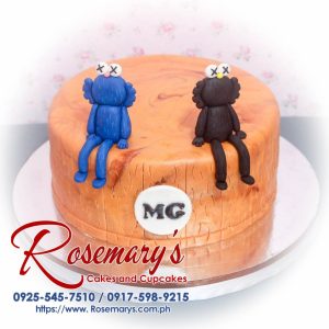 1 layer Kaws Elmo themed cake, vibrant decorations, and delicious flavors, crafted by Rosemary's Cakes. Call 0925-545-7510.