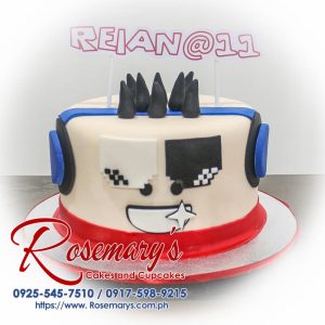 Delicious 1-layer Roblox-themed cake with vibrant frosting and iconic game details. Order your custom cake from Rosemary's Cakes! Call 0917-598-9215.