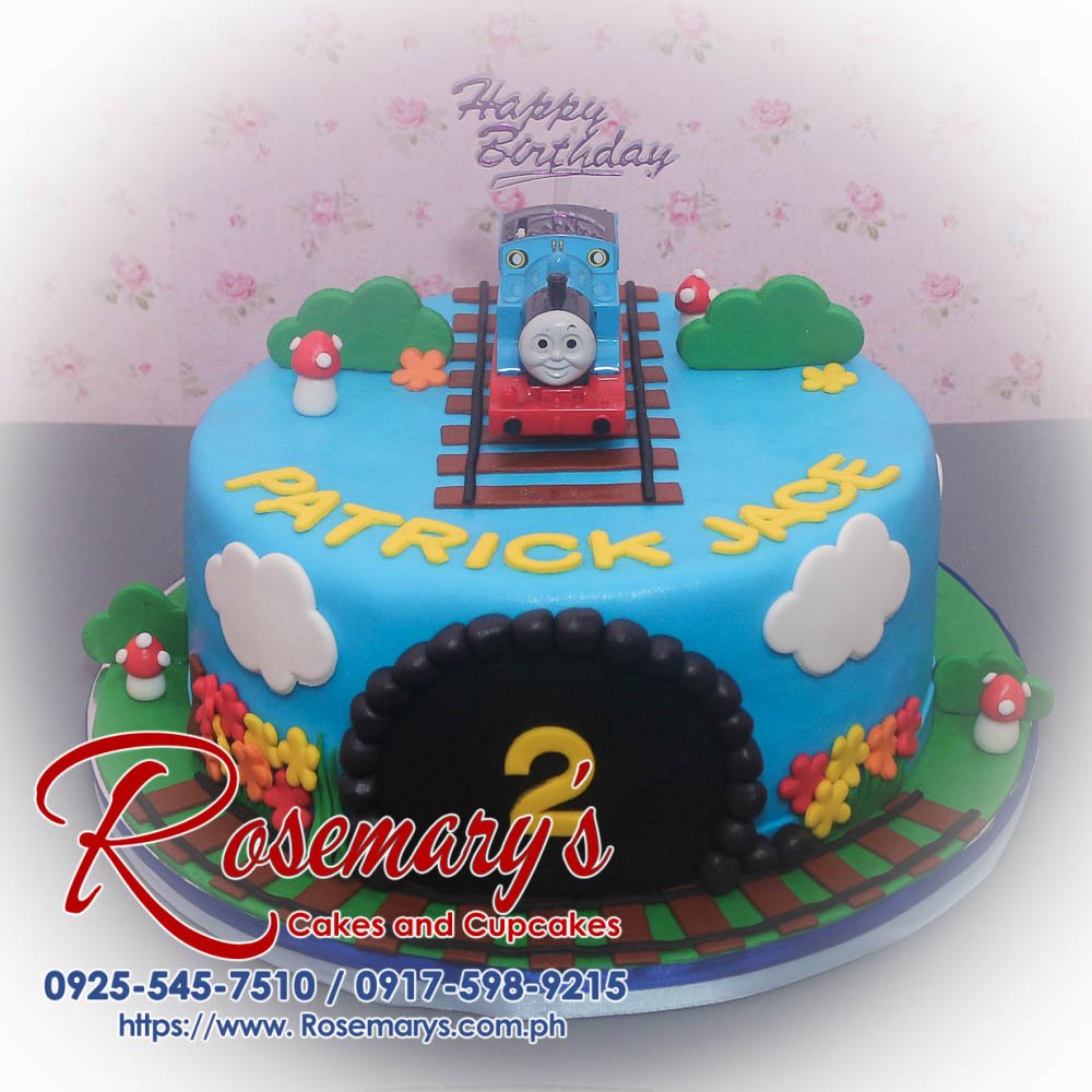 1 Layer Thomas And Friends Themed Cake for Patrick Jace Delicious 1 layer blue Thomas and Friends themed cake from Rosemary's Cakes. Contact: 0925-545-7510.
