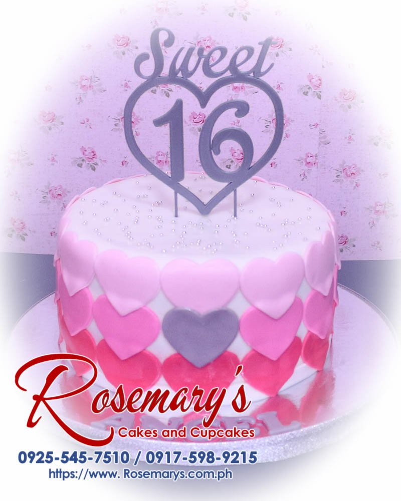 1 Layer cake for Angel’s Sweet 16 Delicious pink 1-layer cake featuring a unique 3D printed design. Perfect for Sweet 16 celebrations! Rosemary's Cakes: 0925-545-7510