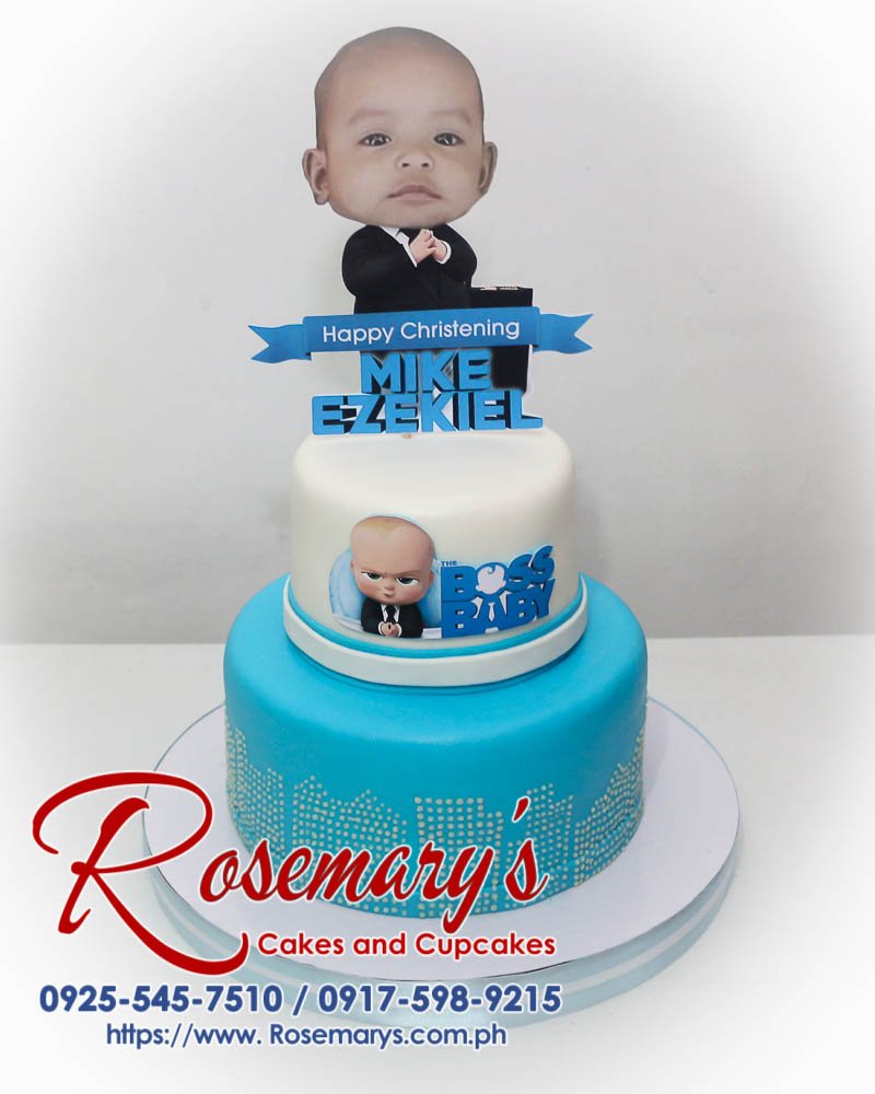 Delicious 2-tier blue and white 