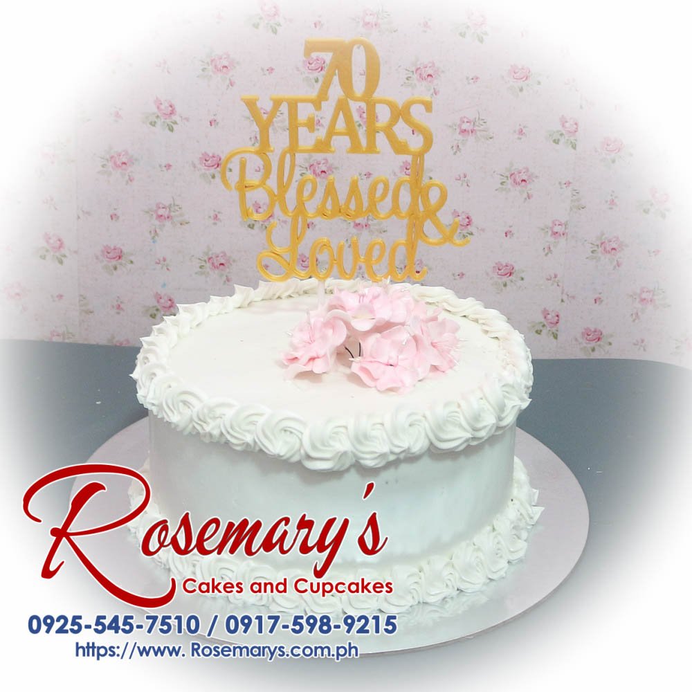 Delicious 1-layer white cake with 