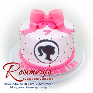 Delicious Barbie-themed 1 layer cake by Rosemary's Cakes, perfect for a wedding anniversary. Contact: 0917-598-9215.