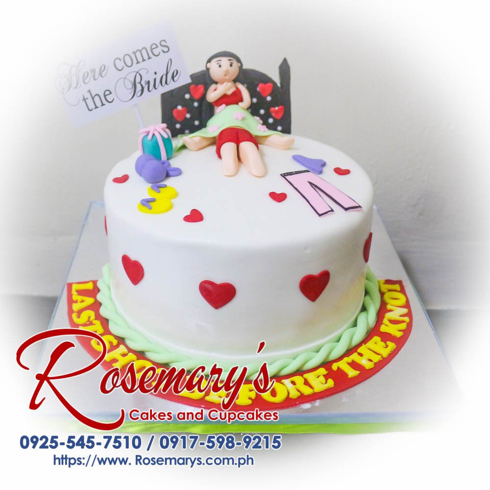 Bridal Shower 1 Layer Cake Delicious 1 layer bridal shower cake by Rosemary's Cakes, perfect for celebrations. Contact 0917-598-9215 for orders.