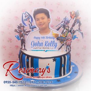 Mobile Legends themed 1-layer blue cake from Rosemary's Cakes, perfect for gamers. Contact: 0925-545-7510.