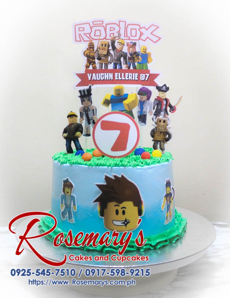 Delicious 1-layer Roblox-themed icing cake from Rosemary's Cakes, perfect for any birthday celebration. Contact: 0925-545-7510.