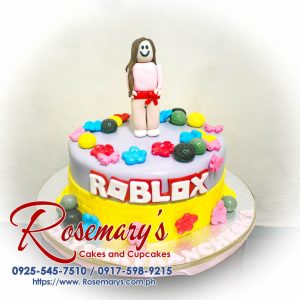 Delicious 1-layer Roblox themed cake by Rosemary's Cakes, perfect for a wedding anniversary. Contact: 0917-598-9215.