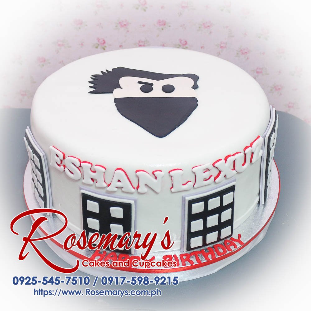 Delicious black and white Roblox themed 1-layer cake from Rosemary's Cakes, perfect for any celebration! Contact: 0917-598-9215.
