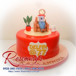 1 layer cake by Rosemary's Cakes, featuring a red themed design, perfect for celebrations. Contact: 0925-545-7510.