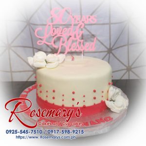 Delicious pink 1 layer themed cake with intricate 3D printed details, perfect for celebrations. Order at Rosemary's Cakes, 0925-545-7510.