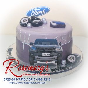 Delicious gray 1 layer Ford Raptor themed cake from Rosemary's Cakes, perfect for car enthusiasts. Contact: 0925-545-7510.