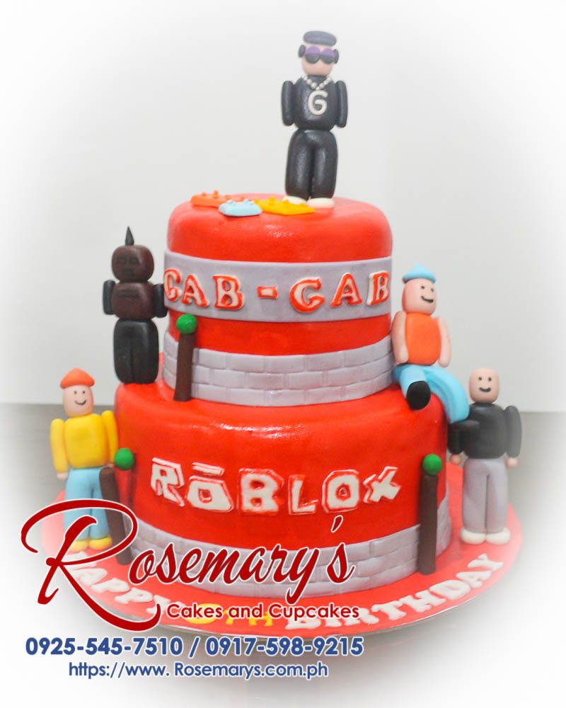2 Layer Roblox Themed Cake for Gab Gab’s 5th Birthday Delicious 2 layer red Roblox themed cake from Rosemary's Cakes, perfect for any celebration. Contact: 0925-545-7510.