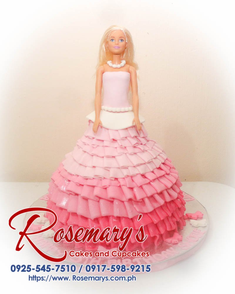Barbie Doll Cake for Shobe’s 5th Birthday Delicious Barbie doll cake with pink frosting and delicate details, perfect for themed celebrations. Order from Rosemary's Cakes: 0925-545-7510.