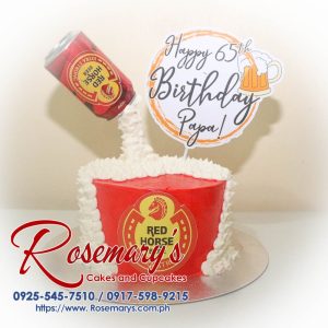 Delicious 1-layer Red Horse themed icing cake featuring vibrant colors and intricate designs. Order from Rosemary's Cakes: 0925-545-7510.