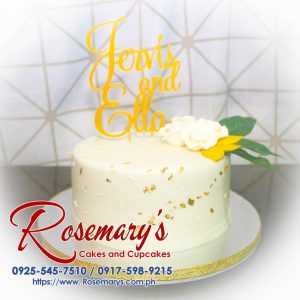 Elegant white and gold themed wedding cake, featuring 3D printed details. A delicious centerpiece for any celebration. Rosemary's Cakes, 0925-545-7510.