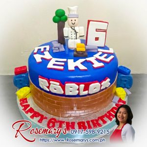 Delicious Roblox themed cake from Rosemary's Cakes, 1 layer of yummy flavor, perfect for birthdays. Contact: 0917-598-9215.