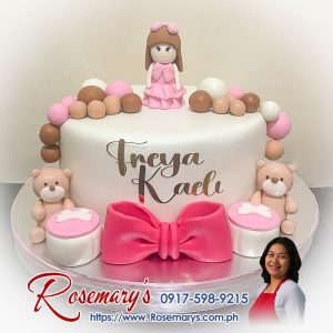 Cute 1 layer teddy bear themed cake, delicious and yummy. Order from Rosemary's Cakes, contact 0917-598-9215.