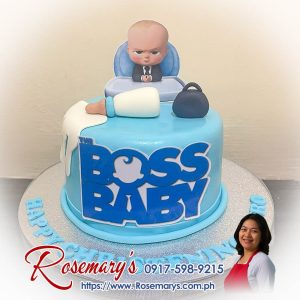 1 layer Boss Baby themed christening cake, delicious and beautifully detailed. Rosemary's Cakes, contact 0917-598-9215 for orders.
