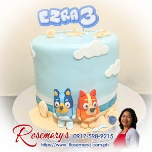 Bluey themed 1 layer cake, delicious and yummy, perfect for birthdays. Rosemary's Cakes, contact 0917-598-9215 for orders.