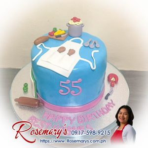 Delicious 1 layer chef themed cake by Rosemary's Cakes, perfect for birthdays. Order yummy cakes now: 0917-598-9215.