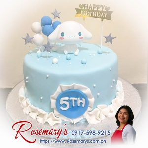 1 layer Cinnamoroll themed cake by Rosemary's Cakes, delicious and yummy for any celebration. Contact 0917-598-9215.
