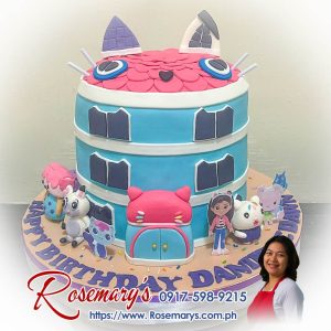2 layer Gabby's Dollhouse themed cake, delicious and beautifully designed by Rosemary's Cakes. Order now 0917-598-9215.