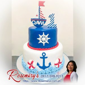 Delicious 2 layer marine themed cake with ocean details, perfect for any celebration. Order from Rosemary's Cakes at 0917-598-9215.