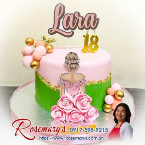 Delicious pink rose-themed cake decorated with intricate roses by Rosemary's Cakes. Order now: 0917-598-9215.