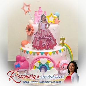 Delicious 2 layer Sanrio themed cake featuring My Melody design, perfect for celebrations. Rosemary's Cakes 0917-598-9215.
